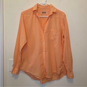 GRAYSON The Hero Button Down Cotton Shirt Melon Orange Sz 2 Small
